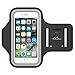 Universal Sports Armband, MoKo Water Resistant Running Case Workout Arm Band Cover for iPhone 8, iPhone 7, 6S, 6, 5S, 5, SE, Galaxy S7, S6, S6 edge, J5, Moto Pixel Huawei Sony LG, Black