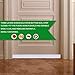 Door Weather Stripping, KELIIYO Weather Stripping for Doors Bottom Self-Adhesive Silicone Rubber Under Door Draft Stopper Noiseproof Door Threshold Seal Strip(2 in W x 39 in L), White 1 Pack