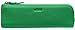 MEKU Pencil Case Genuine Leather Pen Case Stationery Bag Zipper Pouch Pencil Holder with 2 Slots Green