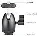 Neewer 3 Pieces 1/4 inch Screw Tripod Mini Ball Head with Lock and Hot Shoe Adapter for LED Light,Monitor,DSLR Cameras,Video and Camcorders