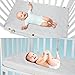 Bassinet Mattress Pad Cover Waterproof Quited Mattress Protector Hypoallergenic & Soft Fitted Baby Bassinet Size 15