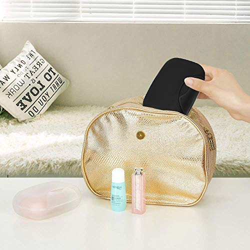Vonpri Soap Dish, Portable Soap Holder Case for Shower Bathroom (Black 1 Pack)