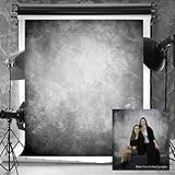 Kate 6.5ft(W) x10ft(H) Texture Photography Backdrops for Photographers Microfiber Seamless No Wrinkle Abstract Black Grey Photo Backdrop Portrait Background