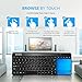 VicTsing Ultra-Slim Mini Wireless Touchpad Keyboard, All-in-One Wireless Keyboard with Built-in Multi-Touch Trackpad for Smart TV HTPC PC Tablet Google Laptop Windows Android - Black