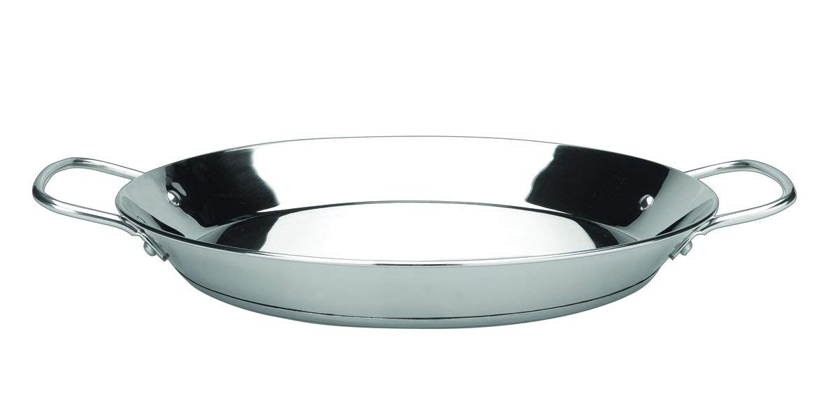 IBILI Premier Paella Pan, 32 cm, Stainless Steel, 5 Servings, Suitable for Induction Hobs