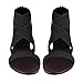 Meilidress Women Summer Fashion Elastic Ankle Strap Open Toe Flat Sandals zipper Shoes Bohemian Sandals