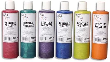 Artline caja de acuarela con purpurina 6 x 125 ml surtidos: Amazon.es: Oficina y papelería