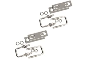 Aopin Square U-Bolts 0.79inch 20mm Inner Width 304 Stainless Steel Silver M6 with Plates Nuts for Car/Motorhome/Sailing Trailer Replacement Part and Accessorie 4Pcs