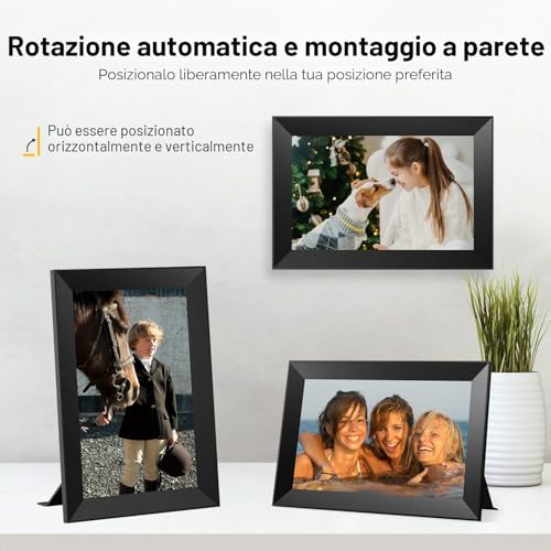 KODAK WIFI 10.1 Inch Digital Photo Frame, IPS Touch Screen, Share Photos and Videos via Email and APP, Digital Photo Frame with Auto-Rotation, Calendar, Alarm, Weather