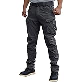 WINRKERY Men's Tactical Pants Work Pants Water Resistant Hiking Pants Military Combat Cargo Pants