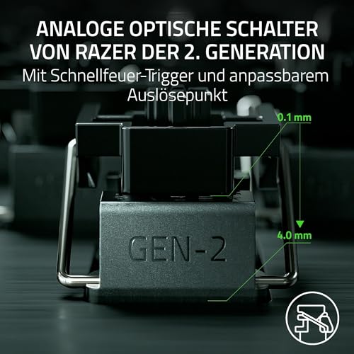 Razer Huntsman V3 Pro Mini - Analoge optische E-Sport Gaming-Tastatur im 60% Format - Snap Tap - Rapid Trigger - Schnell-Feuer Modus - Doubleshot-PBT Tastenkappen - QWERTZ DE-Layout | Schwarz thumbnail 3