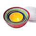 Melamine Bowls with Lids, 10-Piece Set (5 Bowls, 5 Lids), Multi Solid