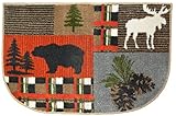 Wholesale Rug Source Bear Moose Nonskid (Non Slip) Cute Lodge Pinecone Kitchen Mat Rug, 19