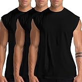 Holure 1 or 3 or 5 Pack Men's Gym Tank Tops Workout Sleeveless T-Shirts Athletic Muscle Tank Training Bodybuilding Shirts