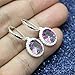 Jewelry Set, J.MOSUYA 925 Sterling Silver Plated Rainbow Mystic Topaz Ring Earring Necklace Set for Women