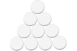 PINMEI Blank Golf Ball Marker in 24mm, Suit for Custom Printing, Pack of 10 (White)