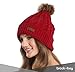 Brook + Bay Pom Pom Beanie Winter Hat for Women - Faux Fur Pompom Warm, Thick & Chunky Soft Cable Knit Hats - Cute & Trendy Cold Weather Knitted Caps - Stylish & Trendy Snow & Ski Beanies for Ladies