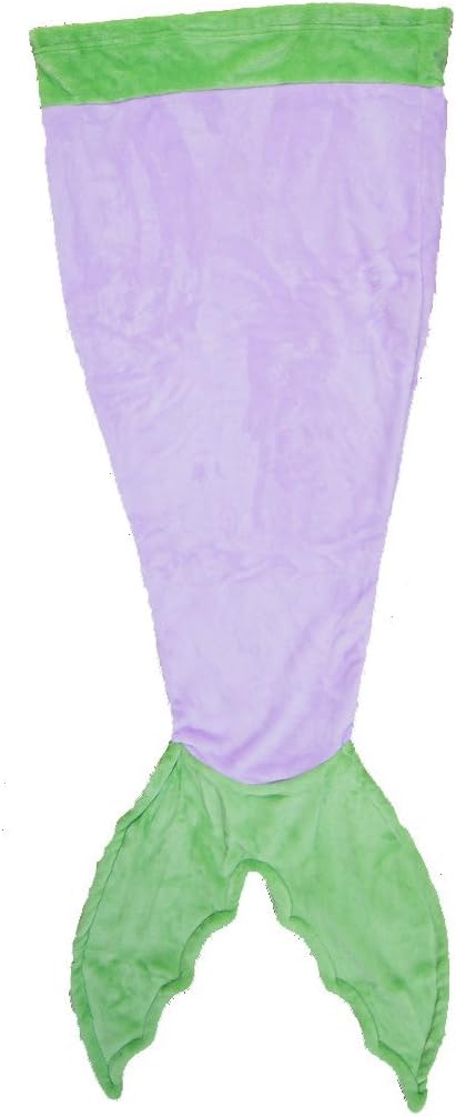 blankie fin Mermaid Blanket Tails- Minky Fleece Blanket/Bags for Kids, Lavender/Green