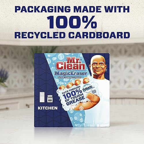 Mr. Clean Magic Eraser, Oven, Kitchen, and Shoe Cleaner, Cleaning Pads with Durafoam, 10 Count