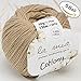 La Mia Cottony 5 Ball%100 Cotton Total 8.8 Oz. Each 1.76 Oz (50g) / 130 Yrds (120m) Super Soft, Dk Light Baby Yarn, Beige - P4