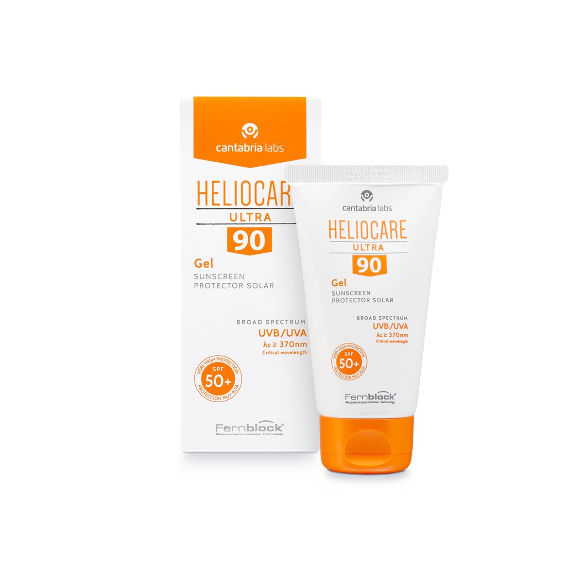 Heliocare Ultra Gel SPF 90 50ml / Gel Face Sunscreen / Daily Uva and Uvb Anti-Ageing Sun Block / Combination, Oily & Normal Skin/ Matte Finish