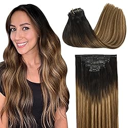 GOO GOO Seamless Clip In Hair Extensions Remy Real