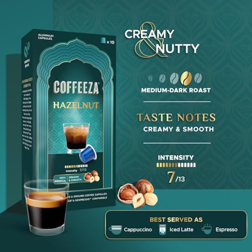 Coffeeza Flavoured Variety Coffee Capsules | Vanilla, Caramel & Hazelnut | Compatible with Nespresso Original Machines - Pack of 30 Pods