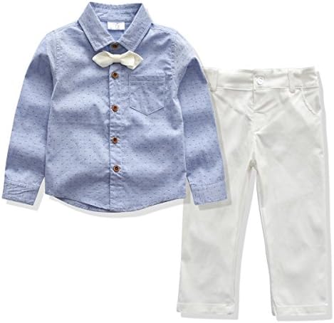 Lyksaw Kids Boys Clothing Outfits, Bowtie Gentleman Suspender 2 pieces Clothes Set (7T)