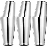 Etens Bulk Commercial Cocktail Shakers 6pc Set, Professional Boston Shakers, Weighted Cocktail Shaker Tins for Bartending - Stainless Steel Bar Shaker Set for Restaurants & Bars - Silver