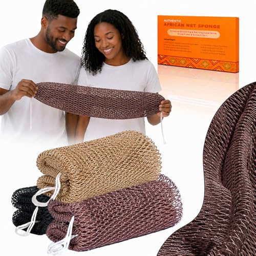3 Pcs African Net Sponge Authentic Exfoliating