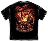 Firefighter T-Shirt Fear No Evil Dragon Black