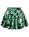Pink Queen Women Girls Digital Print Stretchy Flared Pleated Casual Mini Skirt