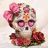 Lavany Flower Skull 5D Diamond Painting Kit, Full Drill DIY 5D Paintings Crystal Rhinestone Embroidery Arts Craft Children,Clearance Cross Stitch Kits (A)