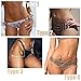 Finrezio 4 Pcs Waist Belt Belly Chains for Women Body Jewelry Gold Silver Plated Unibody Summer Beach Jewelry Set (Gold-Tone)