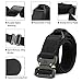 ATLES Tactical Belt, Military Style Nylon Web Waist Belt Heavy Duty Riggers Belt with V-Ring and Quick Release Metal Buckle (Black)