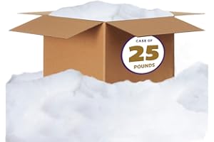 Fairfield Soft Touch Poly-fil Supreme Ultra Plush Fiber Fill, Stuffing for Stuffed Animals, Couch Cushions, Fake Snow and More, Bright White, 25 Pounds Box