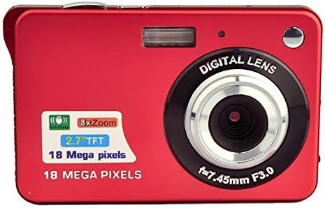 PeGear 18MP 2.7inch Mini Digital Camera with 8x Digital Zoom-Red