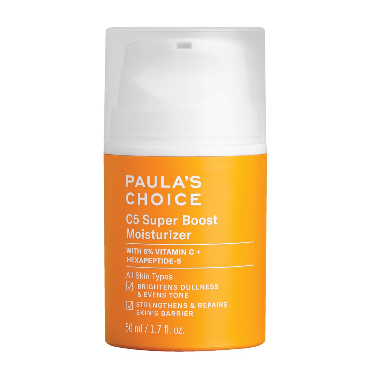 Paula's Choice C5 SUPER BOOST Moisturiser - Face Night Cream - Reduces Wrinkles & Brown Spots - Brightens Dull Skin Tone & - Leaves Skin Hydrated - with Vitamin C - All Skin Types - 50 ml