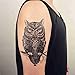 COKOHAPPY 5 Sheets Temporary Tattoo Black Owl Celtic for Women Men