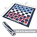 GoSports Giant Checkers & 4 in a Row Board Game - HUGE Double Sided Game Mat with Coins for Family Fun