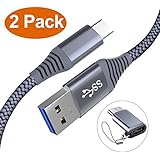 3.0 USB C Cable, XIOUP USB Type C Cable(2 Pack 6FT) USB A 3.0 to USB-C Fast Charger Nylon Braided Cord for Samsung Galaxy S9 S8 Plus Note 8,Moto Z Z2,LG V30 V20 G5 G6,Google Pixel 2 XL,OnePlus 5 3T 2
