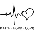 Dopetattoo 6 Sheets Temporary Tattoo Faith Hope Love in Cross Heart Temporary Fake Tattoos Words Tattoo For Women Girls Neck Tattoos