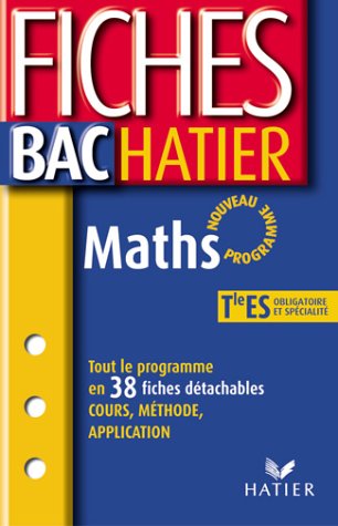 Mathématiques, terminale ES