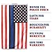 Blue Lives Matter USA American Police Flags- Honor Law Enforcement Officers (Leo) -Non-Fade Polyester with Grommets - Visible Stars and Striking Colors - for Flag Poles/Indoors/Outdoor Lawns (3x5)