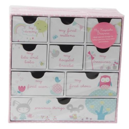 baby girl keepsake box with drawers