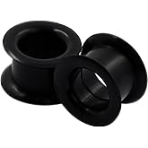 Oyaface 2 PC Colorful Hard Silicone Flexible Ear Skin Tunnels Plugs Hollow Ear Gauges 2G-25mm