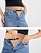 Gratlin Women's Maternity Seamless Pregnancy Belly Band with Pants Extenders Black Large
