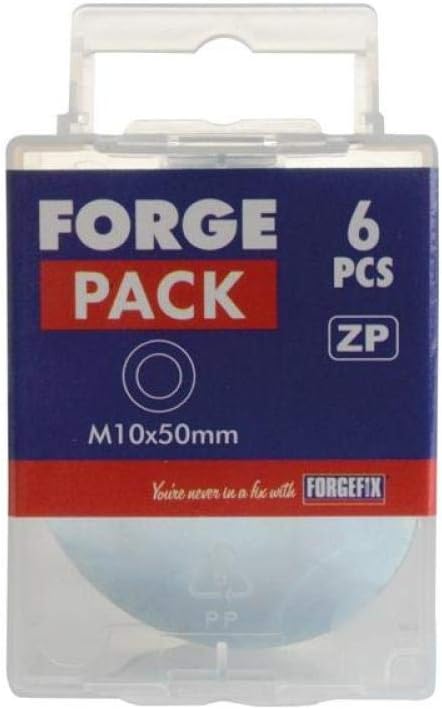 ForgePack Flat Mudguard Washers, Silver, M10 x 50mm - Image 5