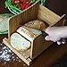 Homemade Bread Loaf Slicer - Bamboo Wood Cutter Box with Knife Slicing Guide & Cutting Board - Adjustable Slice Size Thin Thick 1/3