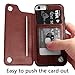 Hoofur iPhone SE 2022 Case, iPhone SE 2020 Case, Slim Fit Premium Leather iPhone 7 Wallet Cases Card Slots Shockproof Folio Flip Protective Defender Shell for Apple iPhone 7/8 / SE 2022 (Brown)